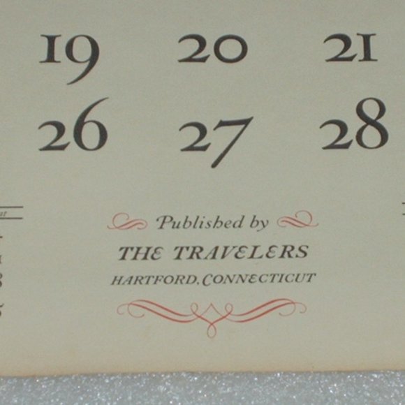 Vintage 1950 advertising calendar print - Picture 11 of 11